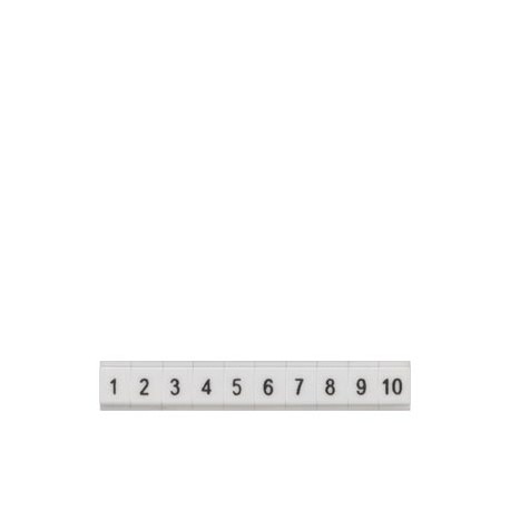 8WH8121-1AB25 SIEMENS Labeling plate, flat, with 21-30 vertical, Terminal width: 4.2 mm, H: 6.4 mm, white