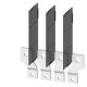 3VA9254-0QC00 SIEMENS attacco a sbarra divaricato sul lato frontale 4 pezzi Accessori per: 3VA1 250