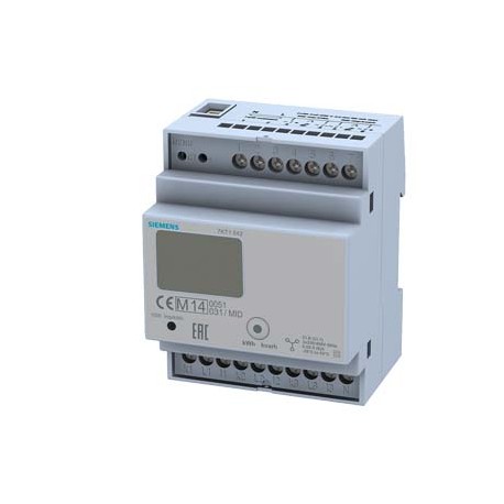 7KT1542 SIEMENS E counter with LC display, 3-phase, CT/5A, 2xS0, 2 tariffs, Transformer connection calibrate..