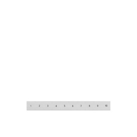 8WH8120-5AB25 SIEMENS Labeling plate, front, with 21-30 vertical, Terminal width: 10.2 mm, H: 10.5 mm, white