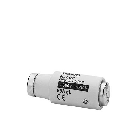 5SD8063 SIEMENS cartuccia fusibile DIAZED 690 V per protezione di cavi e conduttori classe di impiego gG gra..