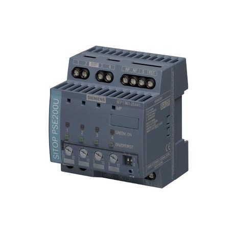 6EP1961-2BA41 SIEMENS SITOP PSE200U 10 A Módulo de corte selectivo de 4 canales entrada: DC 24 V/40 A salida..