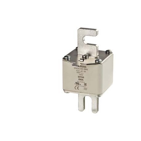 3NE8232-3MK SIEMENS SITOR fuse link, with slotted blade contacts, NH1, In: 400 A, aR, Un AC: 690 V, Un DC: 4..
