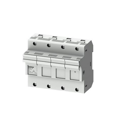 3NW7161 SIEMENS SENTRON, portafusibili per cartucce cilindriche, 14x51 mm, 3P+N, In: 50 A, Un AC: 690 V