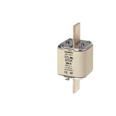 3NE1435-2 SIEMENS cartuccia fusibile SITOR,con contatti a coltello, NH3, In: 560A , gR, Un AC: 690 V, segnal..