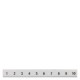 8WH8121-3AB65 SIEMENS Labeling plate, flat, with 61-70, vertical, Terminal width: 6.2 mm, H: 6.4 mm, white