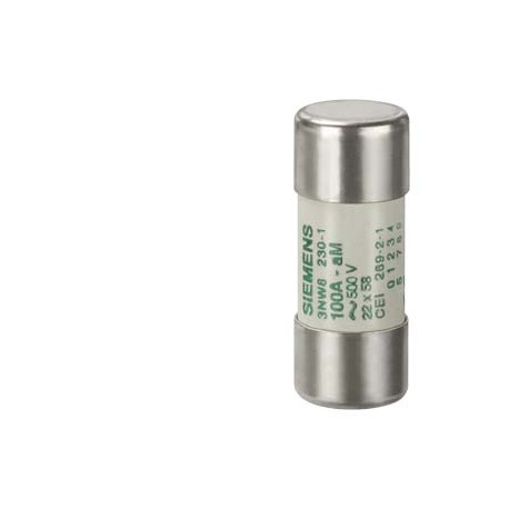 3NW8220-1 SIEMENS SENTRON, cartouche fusible cylindrique, 22x58 mm, 50 A, AM, Un CA : 690 V