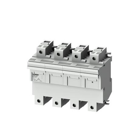 3NW7261 SIEMENS SENTRON, cylindrical fuse holder, 22x58 mm, 3P+N, In: 100 A, Un AC: 690 V