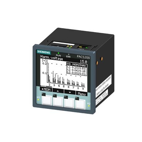 7KM5412-6BA00-1EA2 SIEMENS SENTRON, Messgerät und power quality recorder, 7KM PAC5200, LCD, L-L: 690 V, L-N:..