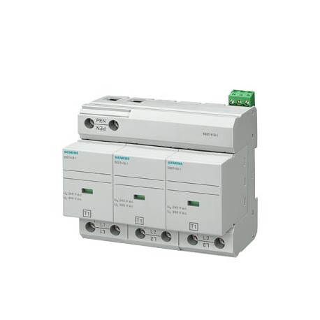 5SD7413-1 SIEMENS Lightning arresters, type 1 Requirement class B, UC 350V Pluggable protective modules 3-po..