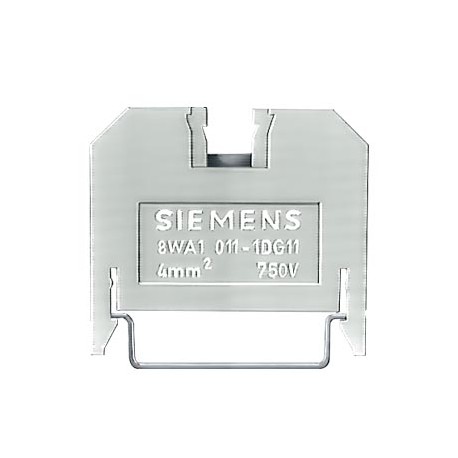 8WA1011-1DG11 SIEMENS Through-type terminal thermoplast Screw terminal on both sides Single terminal, 6.5 mm..