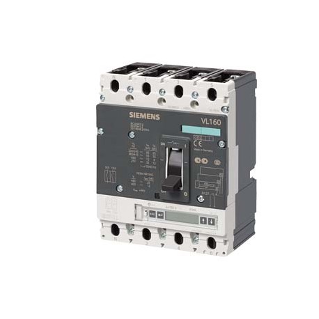 3VL2706-2UJ43-0AA0 SIEMENS Interruptor automático VL160H alto poder de corte Icu 70 kA, 415V AC 4 polos, pro..