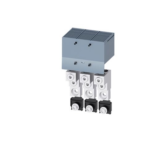 3VA9403-0JJ23 SIEMENS morsetto di collegamento per conduttore tondo 2 cavi 3 pezzi accessori per: 3VA1 400/6..