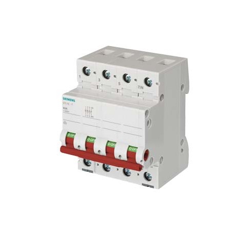 5TL1663-1 SIEMENS off switch 63A 3-pole+N, with red handle