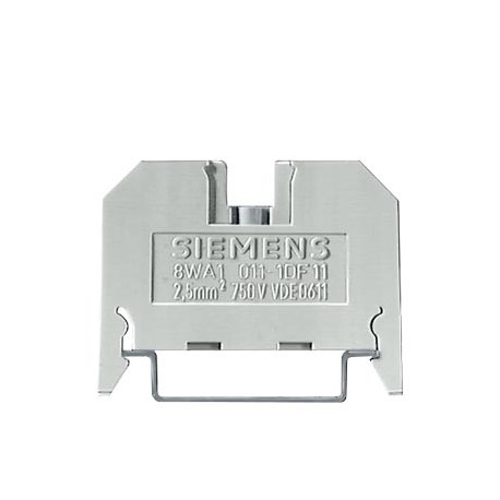 8WA1011-1BF25 SIEMENS Through-type terminal thermoplast Screw terminal on both sides Single terminal, green,..