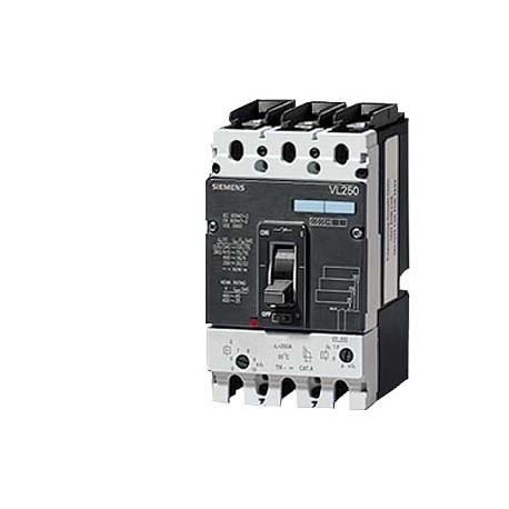 3VL3725-2DE33-0AA0 SIEMENS Interruptor automático VL250H capacidad de maniobra alta Icu 70 kA, 415V AC 3 pol..