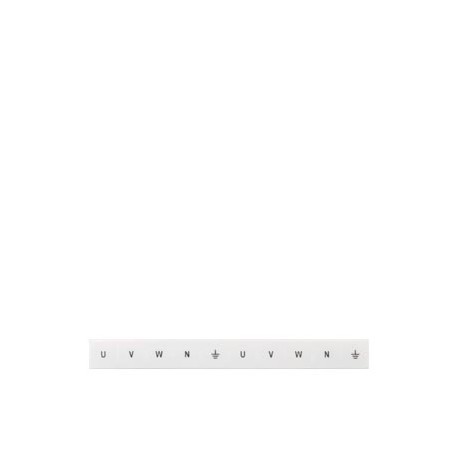 8WH8120-5AA25 SIEMENS Labeling plate, front, with U, V,W, N, vertical, Terminal width: 10.2 mm, H: 10.5 mm, ..