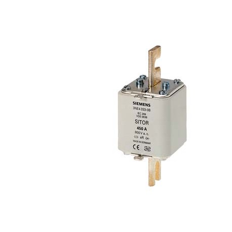 3NE4327-0B SIEMENS Cartuccia fusibile SITOR, con contatti a coltello intagliati, NH2, In: 250 A, aR, Un AC: ..
