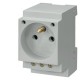 5TE6803 SIEMENS Socket outlet 16 A with grounding pin according to CEE 7 for installation in distribution bo..