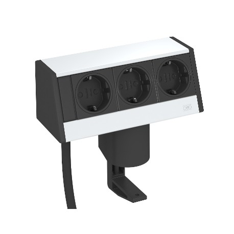 DB-1B3 D3S 6116936 OBO BETTERMANN Deskbox listo p.conectar, con garra de fijación, aluminio, anodizado, Alum..