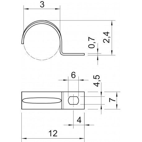 604 3 G 1003038 OBO BETTERMANN Serrage pince, 1 pied, 3 mm, électrozingué, DIN 50961 Acier St