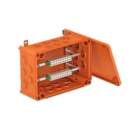 T 350 ED 4-28 AD 7205590 OBO BETTERMANN Junction box for function maintenance, 285x201x120, Pastel orange, 2..