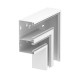 GS-DFF90170RW 6278330 OBO BETTERMANN angolo piano caduta asimmetrica 90x170mm, bianco puro, 9010 Acciaio St
