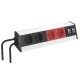 DB-0A3 D22SR2K 6116918 OBO BETTERMANN Schreibtisch-Box frei Montage, Aluminium, eloxiert, Aluminium, Alu