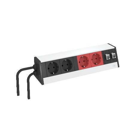 DB-0A3 D22SR2K 6116918 OBO BETTERMANN Schreibtisch-Box frei Montage, Aluminium, eloxiert, Aluminium, Alu