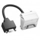 MTS-DB9 F RW1 6104694 OBO BETTERMANN Prenez multimédia, D-Sub9, avec câble de connexion, 45x45mm, blanc pur,..