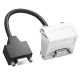 MTS-DB9 F RW1 6104694 OBO BETTERMANN Prendere multimediale, D-Sub 9, con cavo di collegamento, 45x45mm, bian..