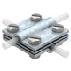 252 8-10 FT 5312310 OBO BETTERMANN Cross-conector, 8-10 mm, galvanizado a quente, DIN EN ISO 1461 Aço St