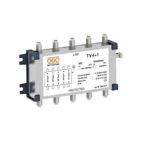 TV 4+1 5083400 OBO BETTERMANN lignes prot / de données, pour les systèmes d'antenne de l'appareil,