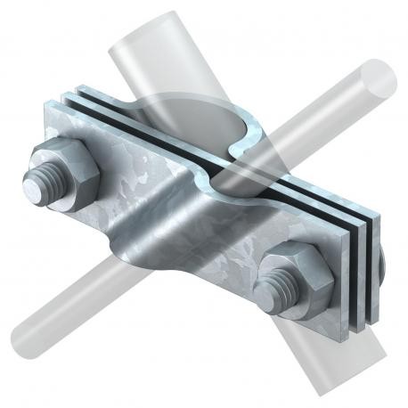 2760 20 FT 5001641 OBO BETTERMANN Clamp pour RD 8-10 / FL40, 20mm, galvanisé à chaud, DIN EN ISO 1461 acier ..