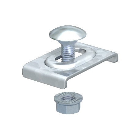 GKT 38 G 6017037 OBO BETTERMANN Clamping piece barrier strip instal., Electrogalvanised, DIN 50961, Steel, St