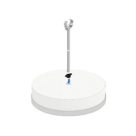 isCon DH 5408043 OBO BETTERMANN Spacer, pour FangFix, 1000 mm, gris clair, fibre de verre renforcée en plast..