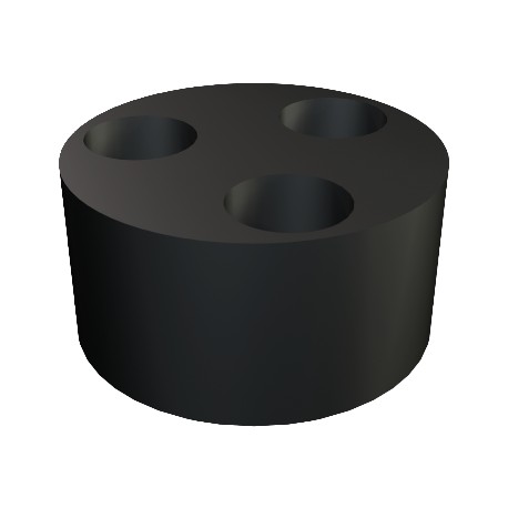 107 C VM 25 3x7 2029688 OBO BETTERMANN Empaquetadura múltiple, para V-TEC VM, VM25,3X7, negro, Mezcla de cau..