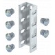 VUS 7 FT 6018378 OBO BETTERMANN Unión para perfil U, incl.tornillos cabez.alomada, 200x61, galvanizado en ca..