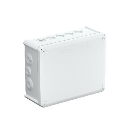 T 250 RW 2007554 OBO BETTERMANN Junction box with entries, 240x190x95, Pure white, 9010, Polypropylene, Glas..