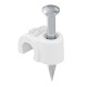 2010 35 RW 2225816 OBO BETTERMANN ISO nail clip , 10mm, L35, Pure white, 9010, Polypropylene, PP