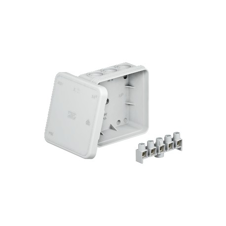 A 11 2000342 OBO BETTERMANN Anschlussdose ohne Klemmleiste, 85x85x40, Hellgrau, 7035, Polyethylen, PE