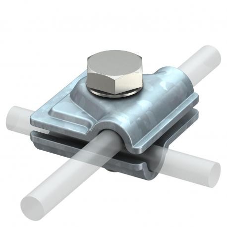 249 8-10 ST 5311500 OBO BETTERMANN Conector adaptável, T, cruz e paralela, RD 8-10 galvanizado a quente, DIN..