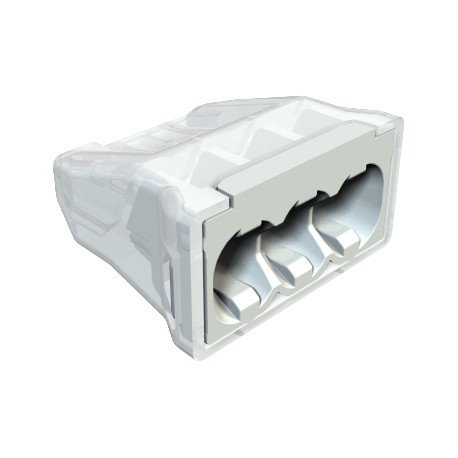 61 325 LGR 2054485 OBO BETTERMANN I terminali, terminali senza viti, 3x2,5mm2, grigio chiaro, RAL 7035, poli..