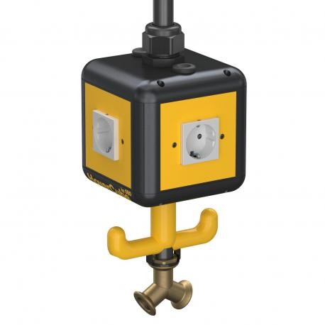 VH-4L 4SD 6109812 OBO BETTERMANN Torreta pendentif, IP20, air, poignée, équipée, 140x140x1100, noir graphite..
