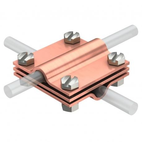 254 DIN 8-10 CU 5314135 OBO BETTERMANN Cross-conector, 8-10 mm, cobre, Cu