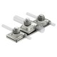isCon AP2-16 VA 5408028 OBO BETTERMANN placa de conexão de dois cabos ISCON, 16x8-10mm, aço inoxidável 1.430..