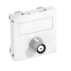 MTG-BC F RW1 6105018 OBO BETTERMANN Toma multimedia, video BNC, 1x enganche, toma-toma, 45x45mm, blanco puro..