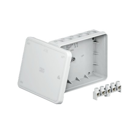 A 18 HF RW 2000422 OBO BETTERMANN Anschlussdose, 125x100x38, reines Weiß, 9010, Polyethylen, PE