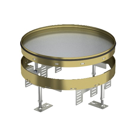 RKR2 9M 25 7409124 OBO BETTERMANN Situé en haut et cadre rond, aveugle, ø 305 mm, laiton, CuZn