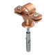 113 B-HD-16 5412811 OBO BETTERMANN Stangenhalter mit Holzschraube + Anker, 16mm, Verkupfertes, Zink-Druckgus..
